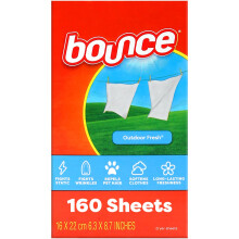 Bounce Dryer Sheets Laundry Fabric Softener Fresh Scent - Long Lasting Fresh Dry Cleaning Sheets for Tumble Dryer - Helps Reduce Wrinkles and Soften