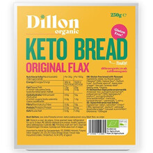 Dillon Organic - Original Flax Keto Bread, 6 x 250g Low Carb and Gluten-Free, High Fibre and High Omega 3, A Blend of Flax, Sunflower Seeds, and