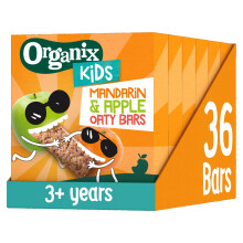 Organix Kids Marvellous Mandarin & Apple Oaty Bars 3+ Years, 6 x 23 g Bars Per Box (6 Boxes Total)