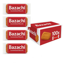 Individually Wrapped "Welcome" Caramelised Biscuits - Original Caramelised Flavor, Single Packaged (Pack of 100)