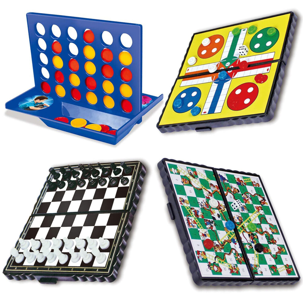4-in-a-Row, Saijer Mini 'Connect 4' Board Game (4 Sets)-image-OPC-PMXTZ6P-NEW