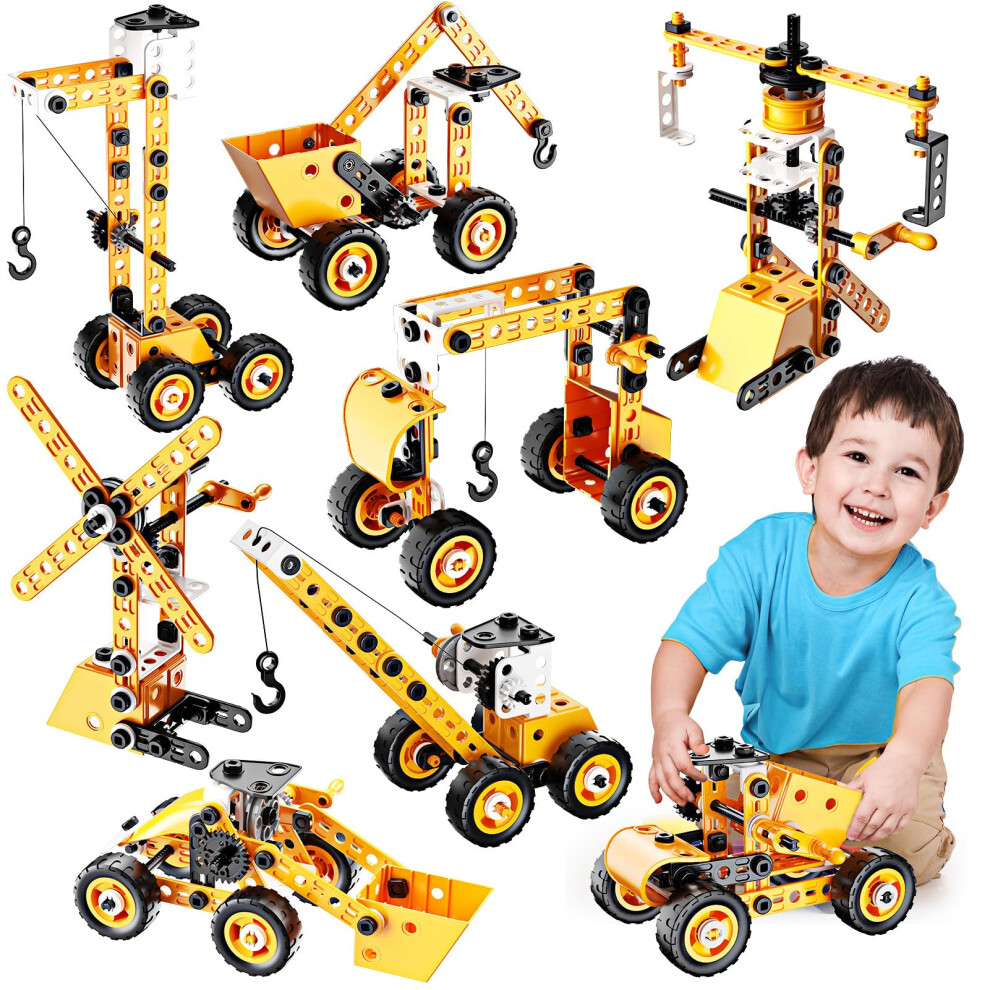 Photos - Construction Toy Toys for 5 6 7 8 9 10 Year Old Boys, STEM Construction Car Toys for 5-10 Year Old Boy Building Toys Gifts for 5-10 Year Old