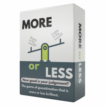 More or Less First Edition Card Game - How Good Is Your Judgement? 2 Players + | Fun For Adults & Kids | Trivia Quiz | Birthday | Travel for Boys or
