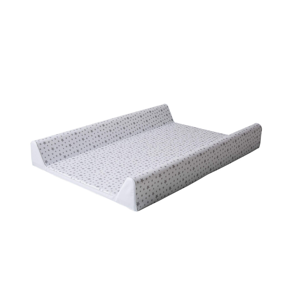 , Antiroll Baby Changing Mat With A Star Print Waterproof Easy To Clean Designed For Comfort, Grey/White Koko