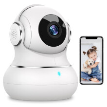 litokam Little elf Indoor Camera - 2K Pet Camera with APP Controlled, Smart Motion, Two-Way Audio, 360? Security Camera Indoor with IR Night Vision,