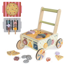 Bautia Wooden Walker for Babies 12 Months, Toddler Push Along Walker Toy for 1 Year Olds Girls Boys Gifts, 8-in-1 Baby Activity Walker with Wooden
