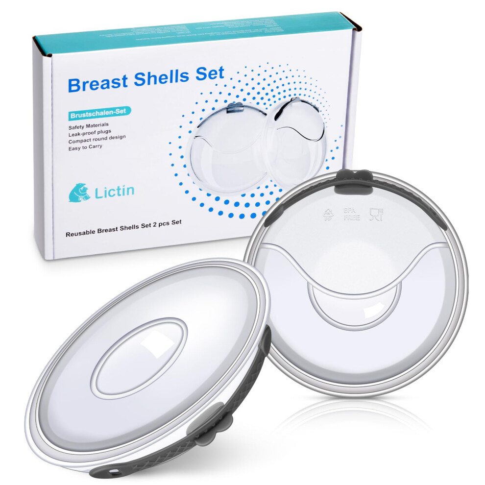 Breast Shells, 2Pcs Milk Collector, 60Ml Milk Catcher, Reusable Nursing Cup, Silicone Breast Milk Collector, Milk Savers For Breastfeeding, Lictin