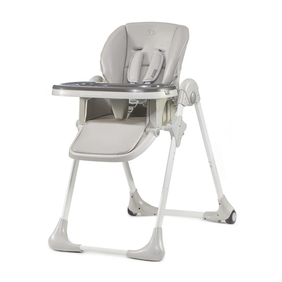 Highchair Yummy, Baby Chair, Ergonomic, Comfortable, Reclining, Foldable, With Ajustable Height, Footrest, Detachable Double Tray, For Kinderkraft