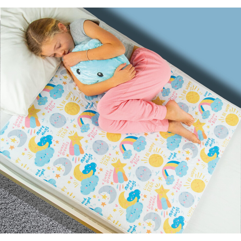 Bedwetz? Potty Training Bed Pads, 100% Waterproof Mattress Protector, Size 86cm x 91cm (plus tucks) for Single and Toddler Bed Wetting Sheets, Non-image-OPC-PMXVR5G-NEW