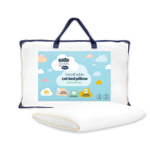 Silentnight Safe Nights Breathable Cot Bed Pillow - Toddler Baby Pillow with Mesh Sides for Comfortable and Fresh Sleeping - Anti Allergy and Machine