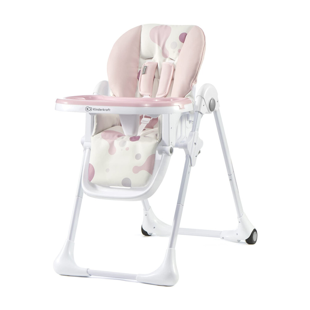 Highchair Yummy, Baby Chair, Ergonomic, Comfortable, Reclining, Foldable, With Ajustable Height, Footrest, Detachable Double Tray, For Kinderkraft
