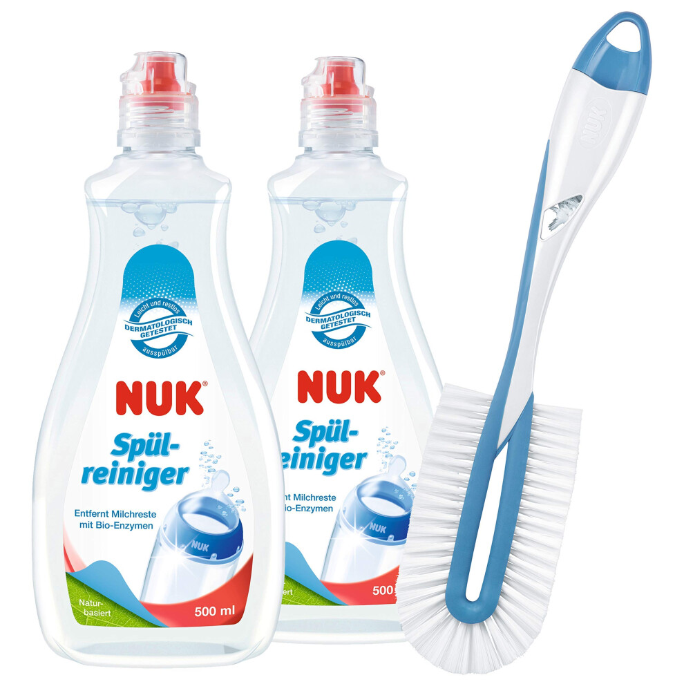 Baby Bottle Cleanser & Bottle Brush | 2 X Bottle Cleaner, 1 X Twist Bottle & Teat Brush | 500 Ml | Ideal For Cleaning Baby Bottles, Teats & Nuk