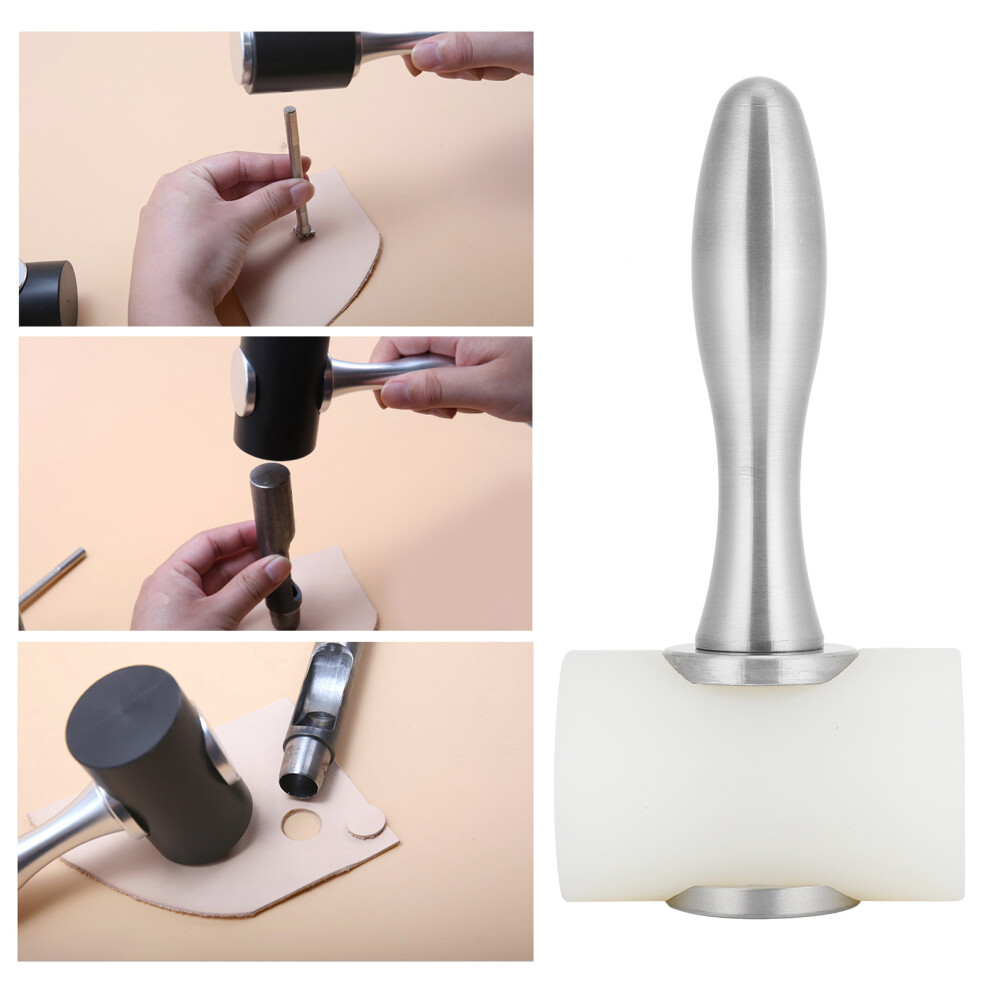 Leather Craft Hammer Nylon Aluminum Double-Head - White-image-OPC-PMXVVQY-NEW