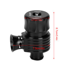 Universeller Aluminium-Turbolader-Abgasrücklaufventil Druckabbauventil Schwarz 25mm