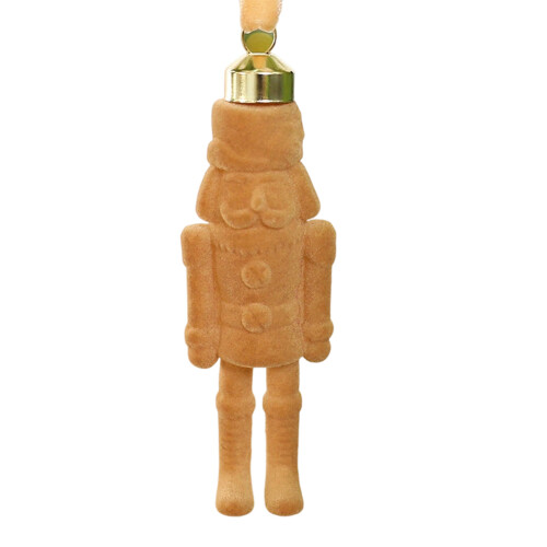 Flocking Nutcrackers Hanging Decoration for-Orange Yellow.