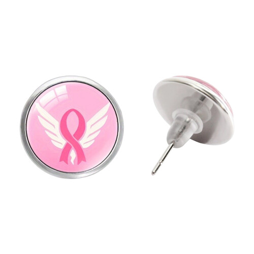 Stylish Crystal Ear Studs Breast Cancers Awareness-SSSS2