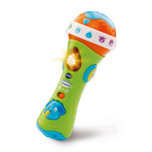 VTech Sing Along Microphone for Kids, Toddler Toy Microphone with Amplified Voice Effect and Animal Sounds, Educational Toys for Boys and Girls 1, 2,
