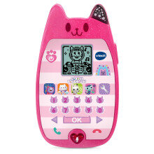 VTech Gabby's Dollhouse A Meow-Zing Phone, Official Gabby's Dollhouse Toy, Interactive Role Play Phone, Toy Phone with Voice Activation, Ringtones &