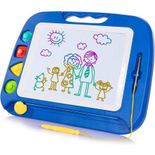 SGILE Large Magnetic Drawing Board - 4 Colors 42?33cm Pad with 4 Stamps for Toddlers, Learning Toy Gift Magnet Etch Sketch Toys for 36+ Month Kids