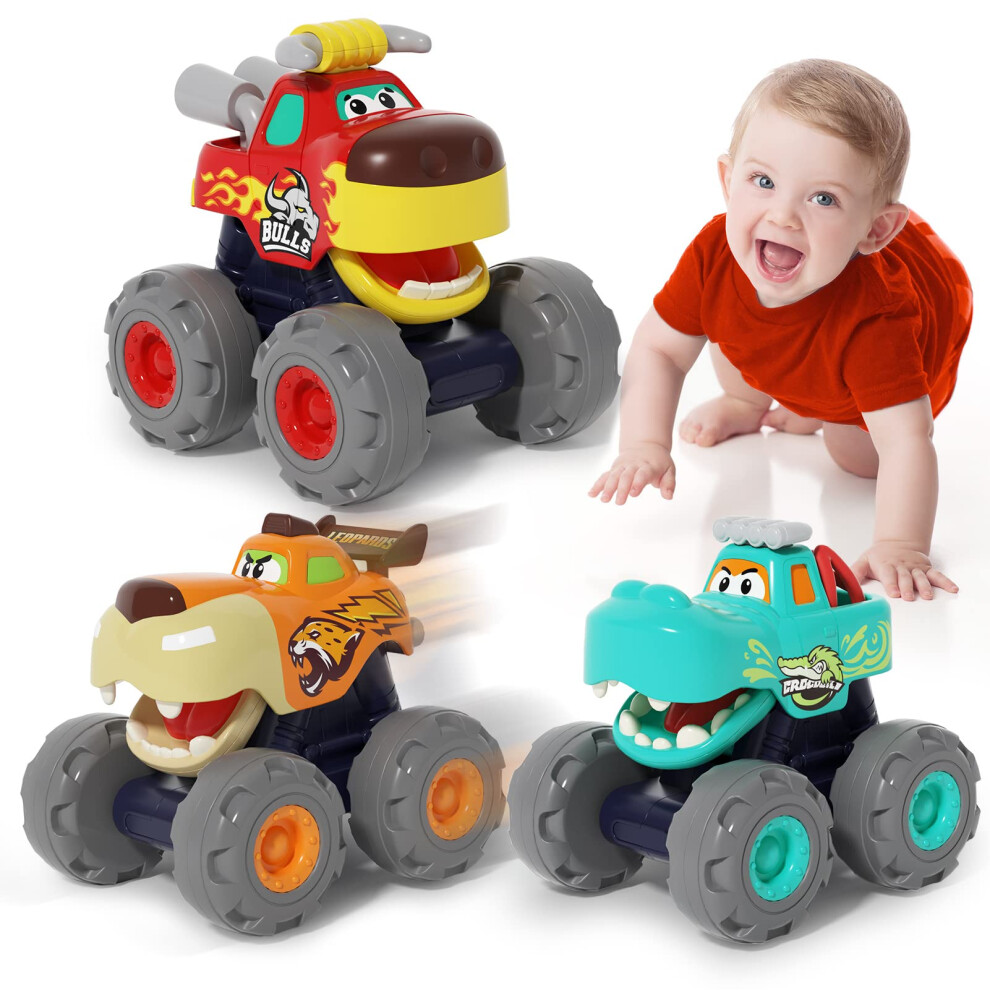 SunnyPal Toys for 1 Year Old Boys - 3 Pack Car Toys for 2 Year Old Boy, Monster Truck Toddler 1st Birthday Gifts for Boy-image-OPC-PMXVXH7-NEW