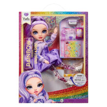 Rainbow High Sparkle and Shine - Viola (Purple) - 28 cm Fashion Doll with Liquid Sparkles in Her Legs, Shake to See Them Sparkle, for Kids 4-12 Years