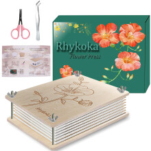 Professional Flower Press, 8 Layers 6.3x8.3 inch (16x21cm) Flower Press Kit Wooden Leaf Flower Pressing Kit for Kids Adults with Clear Instruction,