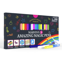 Marvin's Magic - Original x 25 Amazing Magic Marker Pens - Colour Changing Magic Pen Art - Create 3D Lettering or Write Secret Messages - Includes 25
