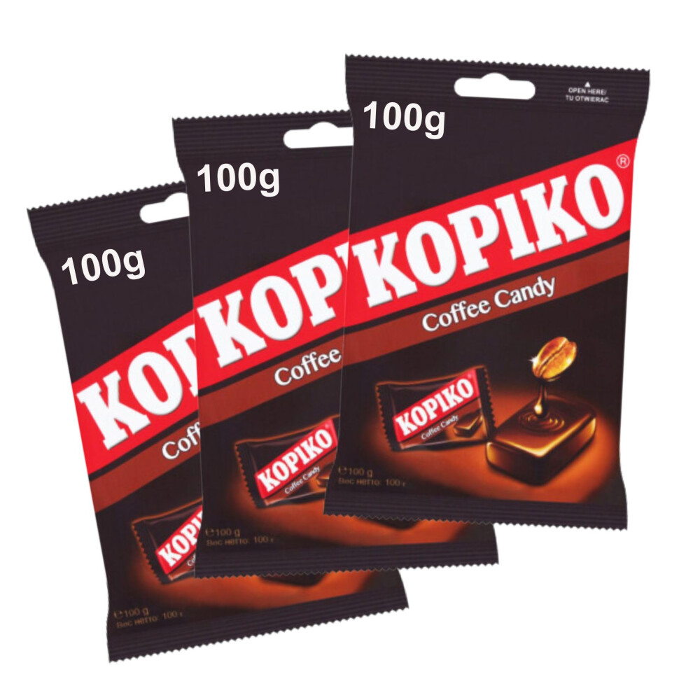 Turkeymilk Coffee Candy Sweets Bundle Containing 3 Packs Of Kopiko Coffee Candy Hard Candy 100G X 3
