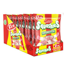 Swizzels Drumstick Squashies Original Sweets - Raspberry and Milk Flavour Foam Gum Sweets - Price Marked Multipack (12 x 120g)