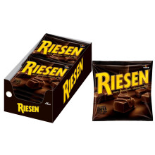 Riesen Dark Chocolate Covered Chewy Toffee, Rich & Indulgent Chewy Caramel in Dark Chocolate, 135 g (Pack of 15)