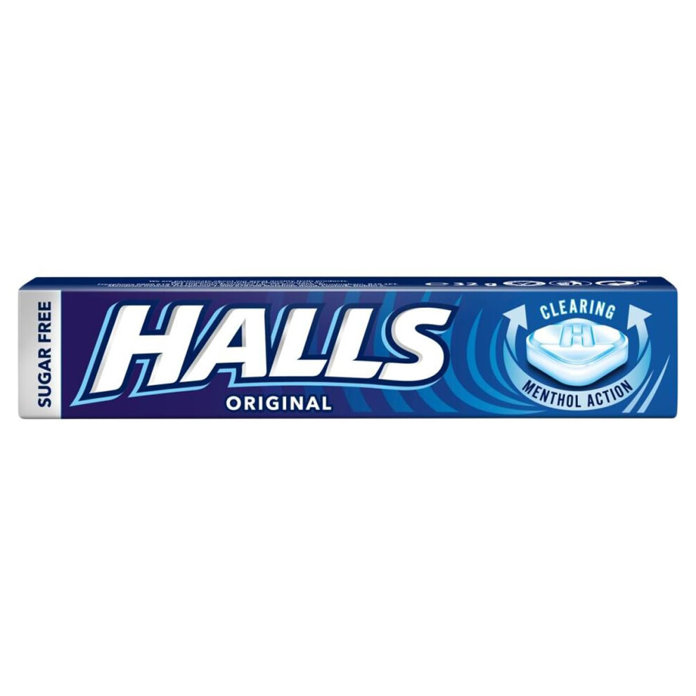 Halls Original Sugar Free, Clearing Menthol, Original Flavour, 20 X 33.5 G