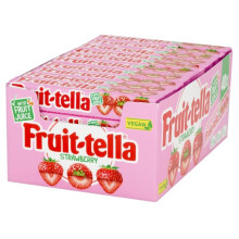 Fruittella Simply Strawberry Soft Chews - Vegan Friendly, Flavoured Party Sweets - 40 x 41 g Sticks