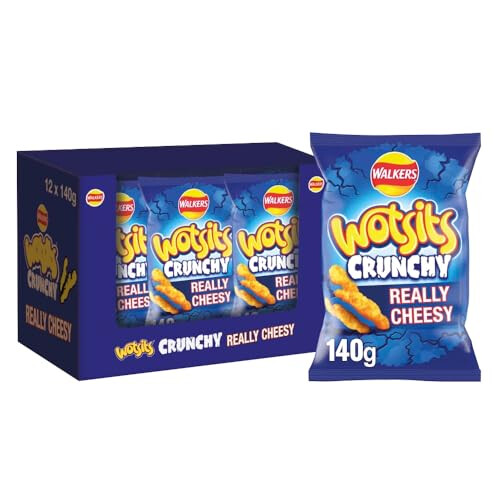 Walkers Walkers Wotsits Crunchy Really Cheesy Snacks Crisps 140g