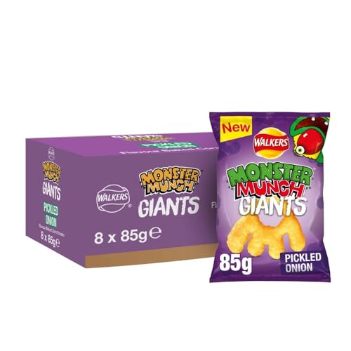 Walkers Walkers Monster Munch Giants Pickled Onion Sharing Snacks Crisps 85g