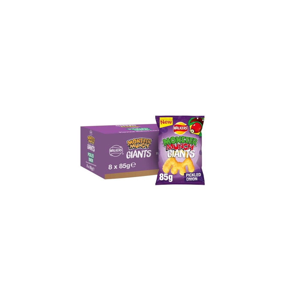 Walkers Monster Munch Giants Pickled Onion Sharing Snacks Crisps 85G