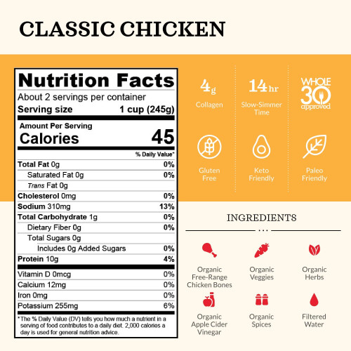 Kettle and Fire Bone Broth Chicken - 16.9 fl. oz. 1