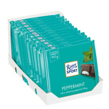 Ritter Sport Dark Chocolate with Peppermint 100g (Pack of 12)