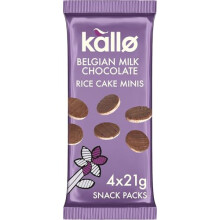 Kallo Belgian Milk Chocolate Mini Rice Cakes, 9 x 84g