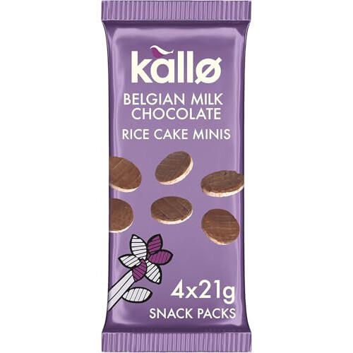 Kallo Belgian Milk Chocolate Mini Rice Cakes, 9 x 84g