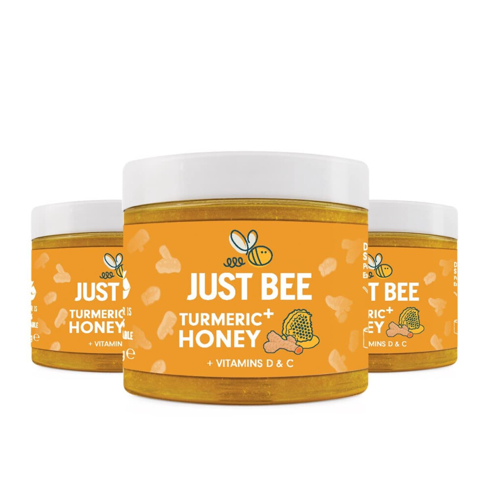 Just Bee Turmeric+ Honey With Turmeric Extract, Vitamin D & Vitamin C Multipack (3X260g)