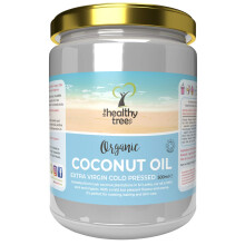Organic Extra Virgin Coconut Oil by TheHealthyTree Company - for Cooking, Baking, Hair and Skin - Vegan Cold Pressed Raw Organic Coconut Oil (500ml