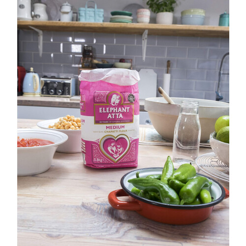 Elephant Atta Medium Chapatti Flour Atta | Medium Atta Flour | (10kg) 1