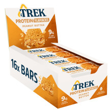 JC's Trek High Protein Flapjack Peanut Butter - Gluten Free - Plant Based - Vegan Snack - 50g x 16 bars