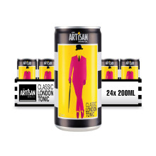 Classic London Tonic Water by The Artisan Drinks Company - 200mlx24 Cans - Natural Ingredients - Tonic Water for Gin - Perfect for Drier, Premium Gins