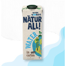 NATUR-ALL | Carton water. Discover a new way to drink water and save the planet (Format: 1L, 8 unit box)