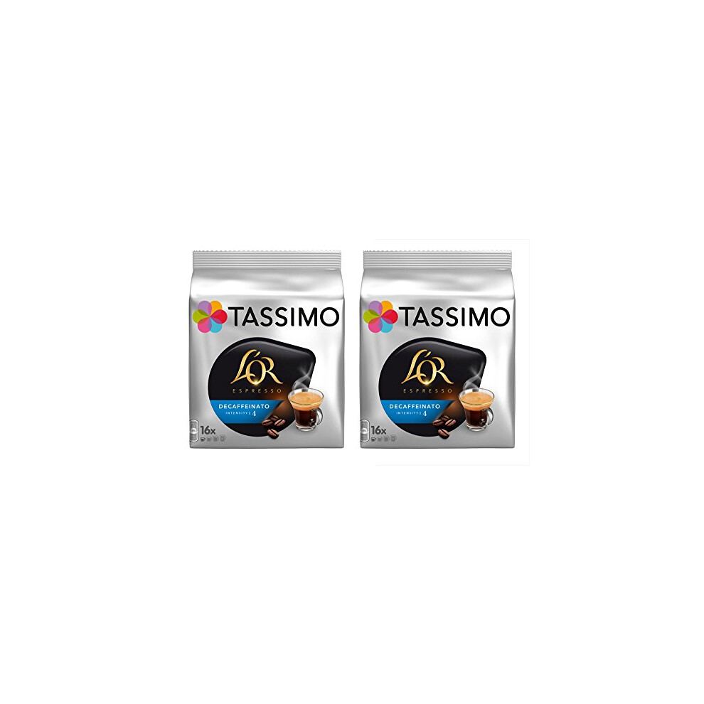 Tassimo 2 X Lor Espresso Decaffeinated Decaf Coffee 16 Discs/Servings (Total 32 Servings)