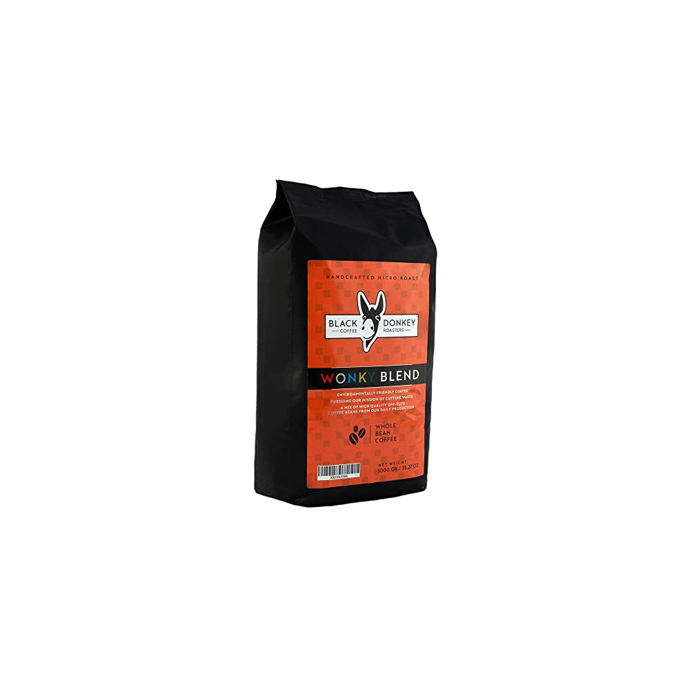 Black Donkey Coffee Roasters - 1Kg Whole Coffee Beans (Wonky Blend) | Cutting Waste | A Mix Of Our Off-Cuts From Our Daily Production