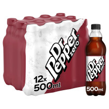 Dr Pepper PET Cola Zero 500 ml (Pack of 12)