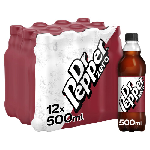 Dr Pepper Dr Pepper PET Cola Zero 500 ml (Pack of 12)