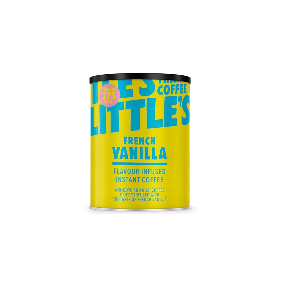 Little's Coffee Little's French Vanilla Flavoured Instant Coffee, 500G Tin - Rich & Smooth Coffee, Infused With Vanilla Flavour - Vegan Friendly, Low Calories, No
